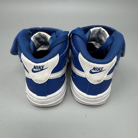 Nike Air Force 1 Mid SE 40th Annivesari Blue Jay-white  Kids Size 6C - Picture 6 of 9